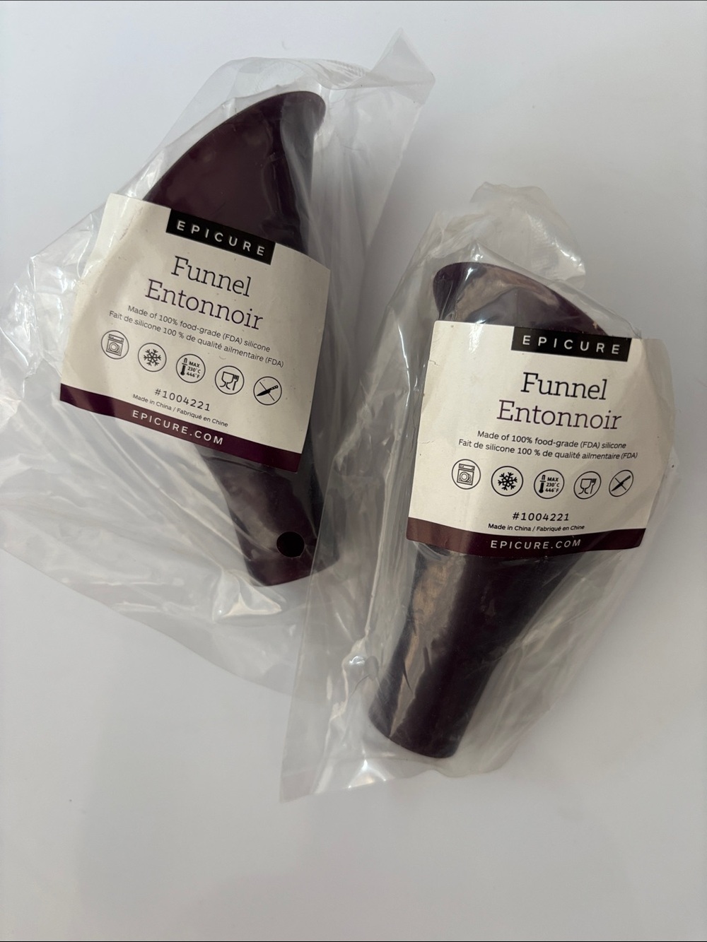 Epicure Silicone Pouring Funnel - Purple New in Packaging sold in 2.